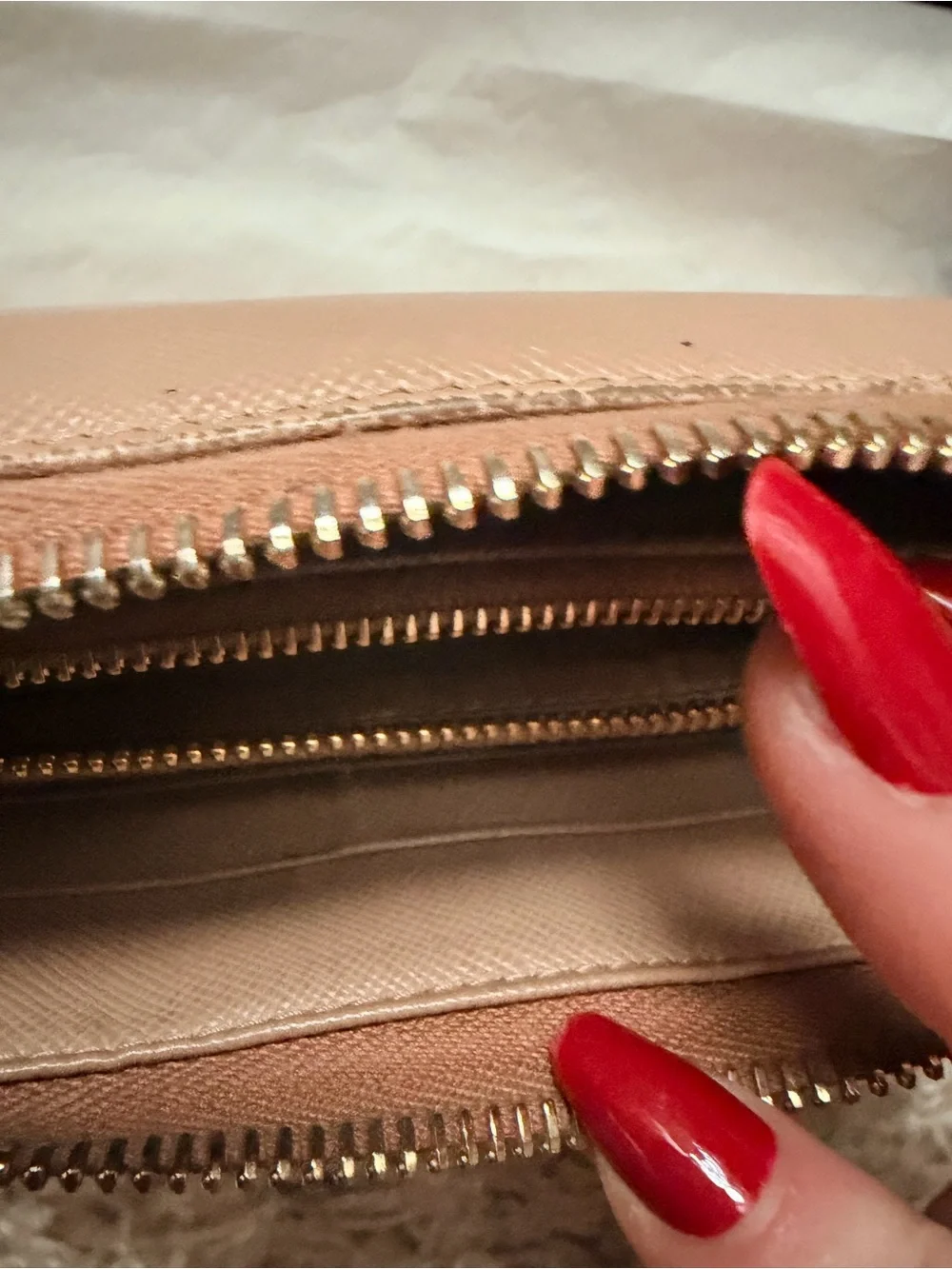 Prada Wallet blush pink nude